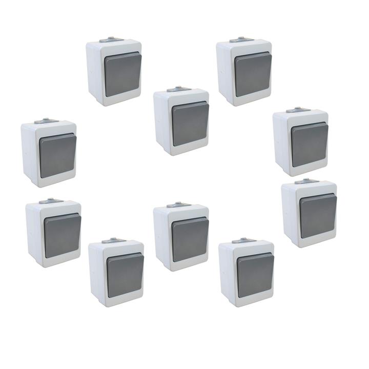 کلید تک پل صنعتی  پارت الکتریک مدل P-B-10 بسته 10 عددی